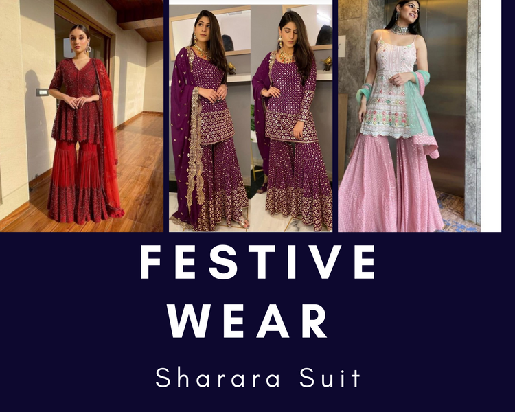 Latest Sharara Suit Style Outfit For Wedding Wear 2021