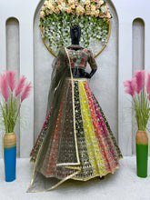 Load image into Gallery viewer, Multi Color Georgette Semi Stitched Lehenga Choli For Women
