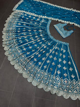 Load image into Gallery viewer, Rama Color Embroidered Wedding Wear Lehenga Choli
