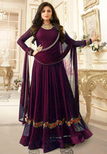 Load image into Gallery viewer, Lovely Georgette Thread Embroidered Finest Work Semi Stitched Anarkali Salwar Suit
