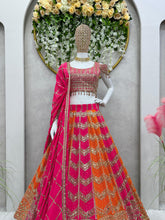 Load image into Gallery viewer, Designer Multi Color Georgette Sequence Work Wedding Wear Lehenga
