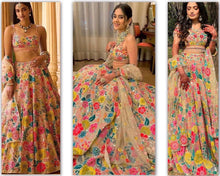 Load image into Gallery viewer, Starling Multi Color Sequence And Embroidery Work Lehenga Choli
