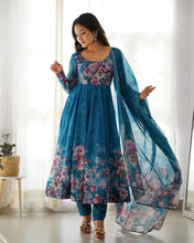 Load image into Gallery viewer, Party Wear Georgette Printed Ready to Wear Anarkali Gown
