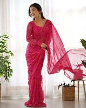 Load image into Gallery viewer, Ready to wear Chiffon Printed 1 Minute Saree For Women
