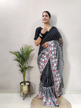 Load image into Gallery viewer, Ready to Wear Soft Net Embroidered Thread Work Saree
