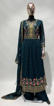Load image into Gallery viewer, Girls Wear Georgette Embroidered Work Sharara Suit
