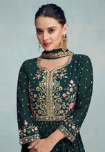 Load image into Gallery viewer, Girls Wear Georgette Embroidered Work Sharara Suit
