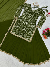 Load image into Gallery viewer, Wedding Wear Georgette Top with Lehenga and Dupatta
