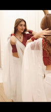 Load image into Gallery viewer, Function Wear White Tubby Silk C Pallu Embroidered Saree
